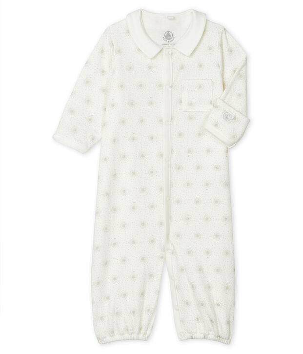 Mono saco para beb&eacute; de t&uacute;bico blanco/multicolor