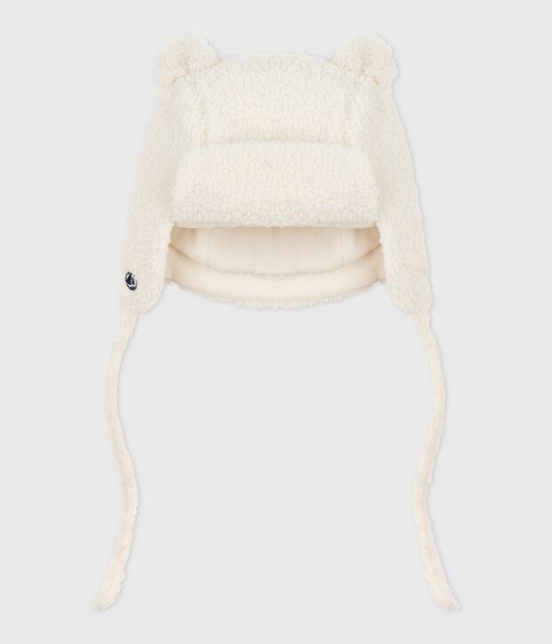 Gorro chapka de pelo sint&eacute;tico con forro de borreguito para beb&eacute; MILK