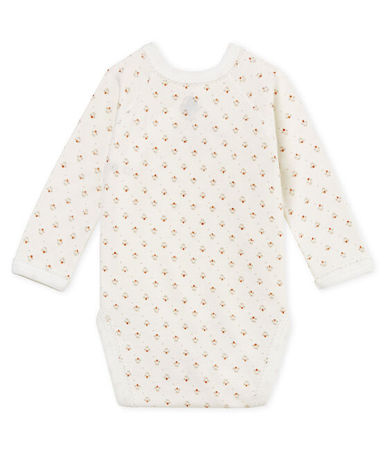 Body de nacimiento manga larga para bebé niña blanco MARSHMALLOW/blanco MULTICO