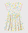 Vestido de manga corta de popelina de niña blanco MARSHMALLOW/blanco MULTICO