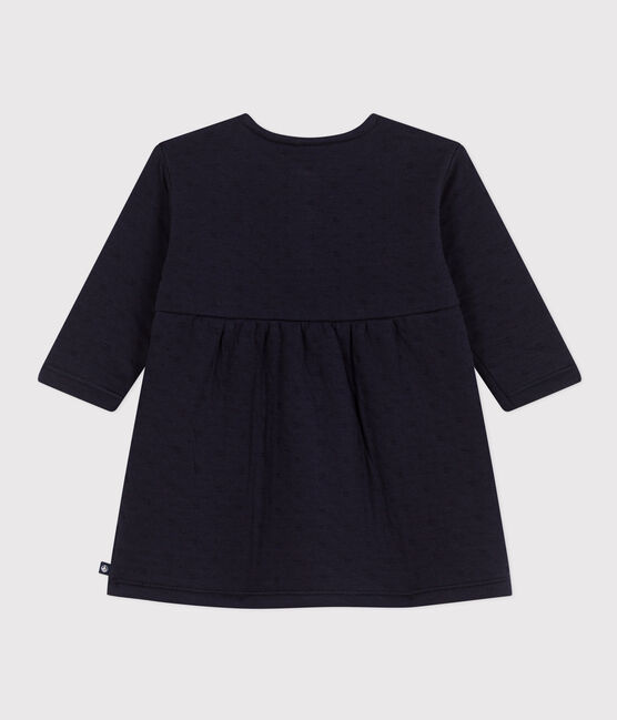 Vestido de manga larga de túbico acolchado para bebé azul SMOKING