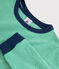 Pijama de mil rayas verde de niño pequeño con acanalado verde PRADO/blanco MARSHMALLOW