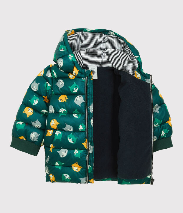 Chaqueta acolchada para beb&eacute;. verde/multicolor