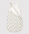 Saco de bebé con estampado de flores de algodón orgánico blanco MARSHMALLOW/blanco MULTICO