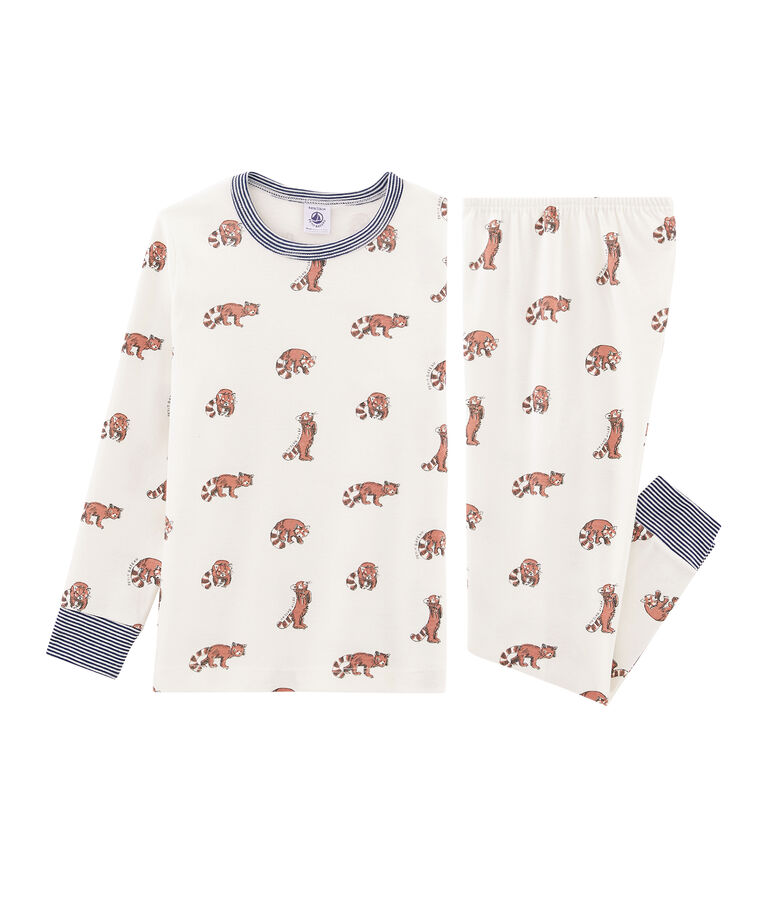 Pijama de punto para ni&ntilde;o blanco/multicolor