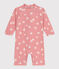 Mono anti UV con estampado de flores para bebé rosa CHARME/blanco MARSHMALLOW