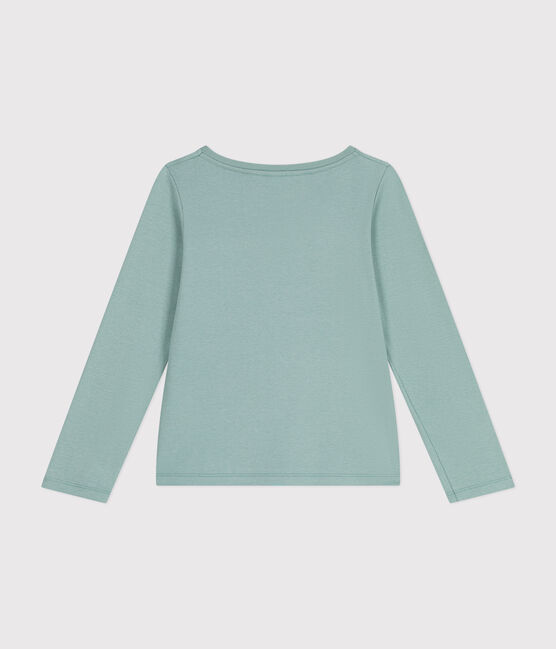 Camiseta de punto de manga larga para niña verde PAUL