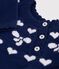 Jersey de lana y algod&oacute;n con estampados de lazos para beb&eacute; azul/crudo