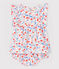 Vestido sin mangas de flores con braguitas bloomer de bebé niña de tela de pañal de algodón ecológico rosa FLEUR/blanco MULTICO