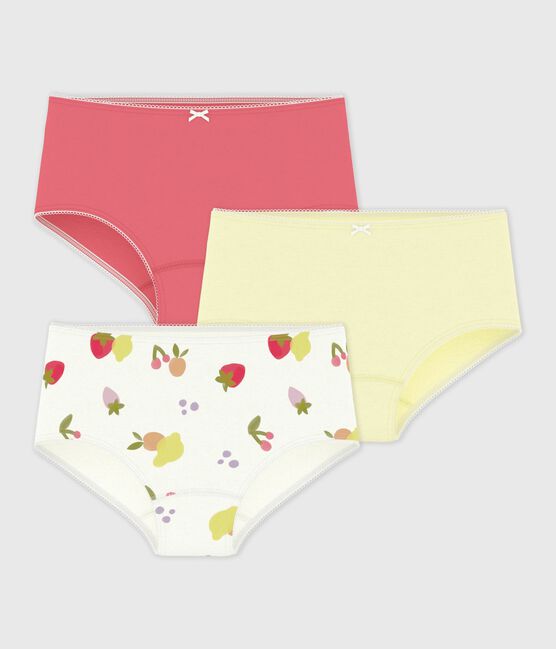 Juego de culottes infantiles de algodón con estampado de frutas variante 1