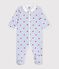 Pijama de algod&oacute;n con cuello y estampado de corazones para beb&eacute; blanco/multicolor