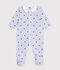 Pijama de algod&oacute;n con cuello y estampado de corazones para beb&eacute; blanco/multicolor