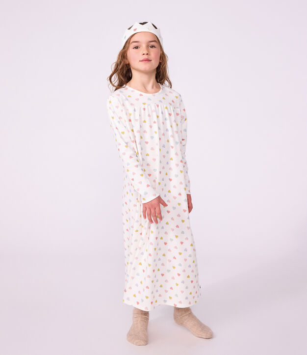 Camis&oacute;n disfraz de princesa y diadema infantil de algod&oacute;n blanco/multicolor