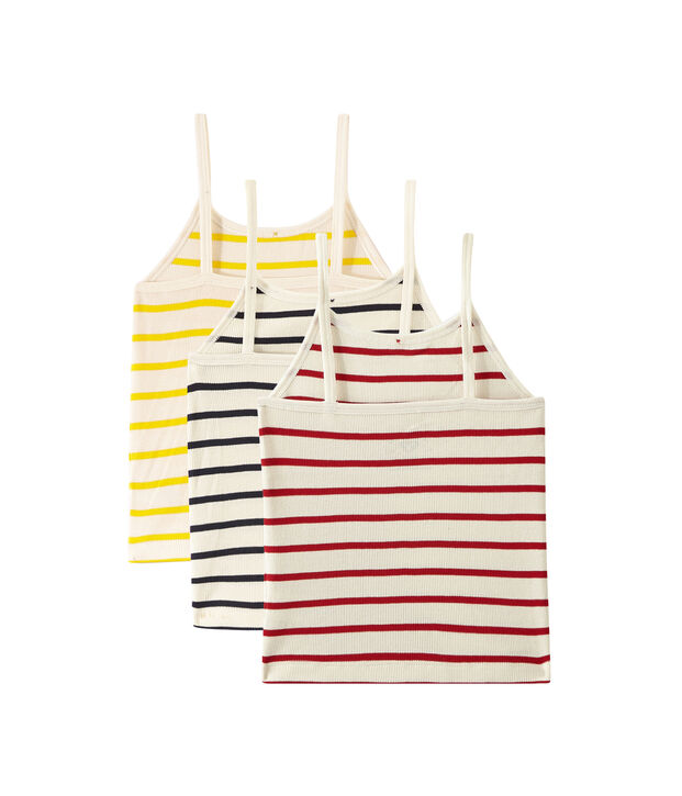 Lote de 3 camisetas de tirantes nina blanco
