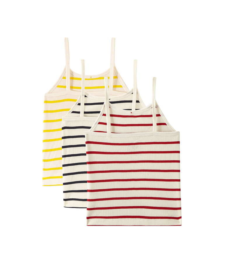 Lote de 3 camisetas de tirantes nina blanco