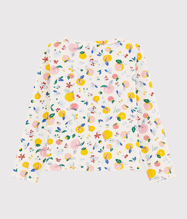 Rebeca de algod&oacute;n de ni&ntilde;a blanco/multicolor