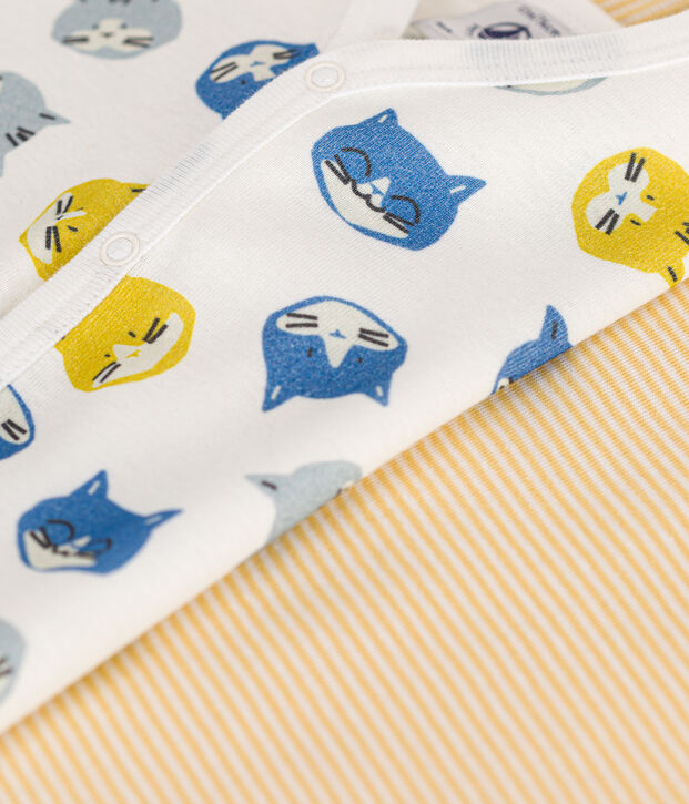 Juego de 2 monos cortos de algod&oacute;n para beb&eacute; multicolor