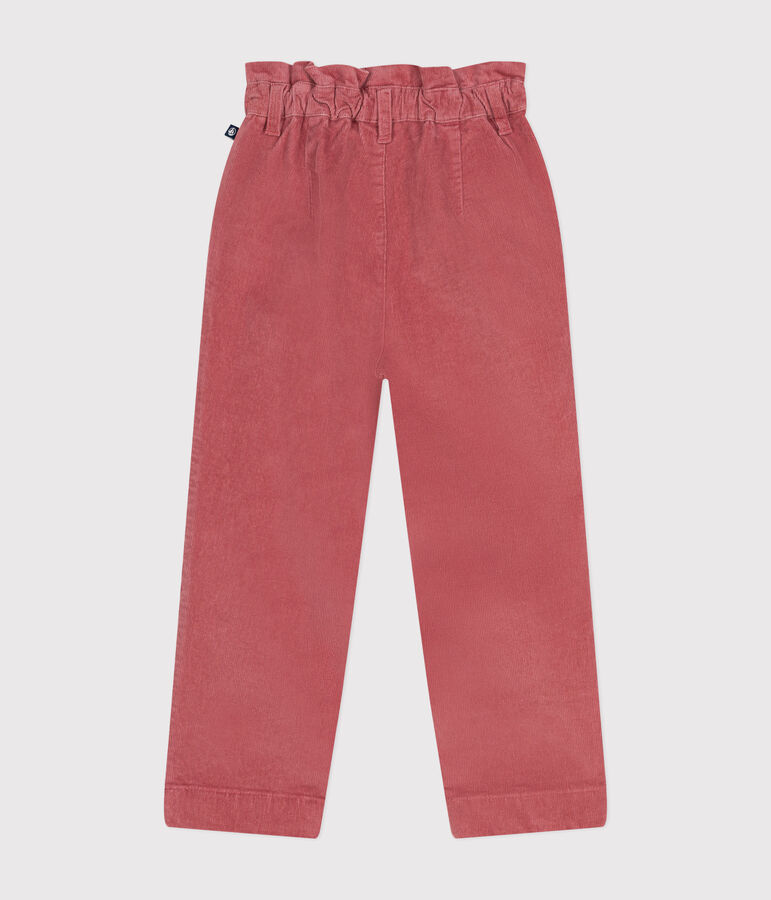 Pantal&oacute;n de terciopelo para ni&ntilde;a rosa