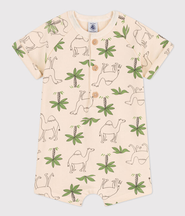 Mono corto estampado de mulet&oacute;n para beb&eacute; crudo/multicolor