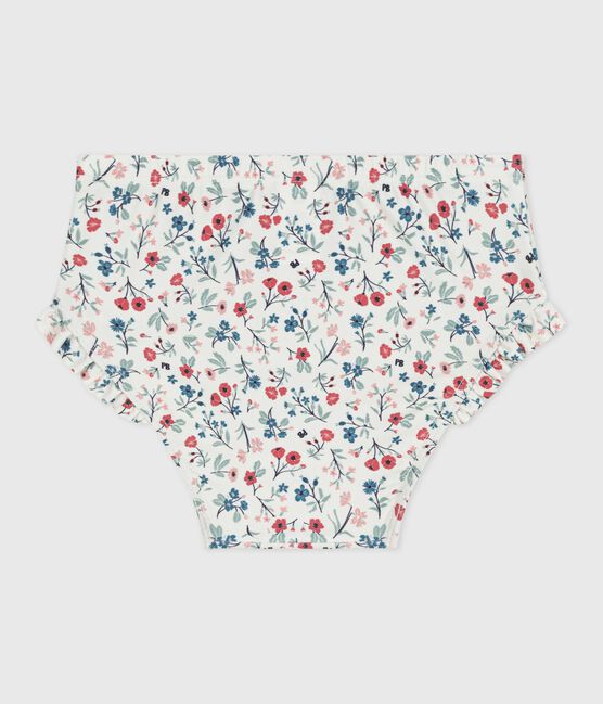 Braguita de baño con volantes y estampado de flores para bebé blanco MARSHMALLOW/blanco MULTICO