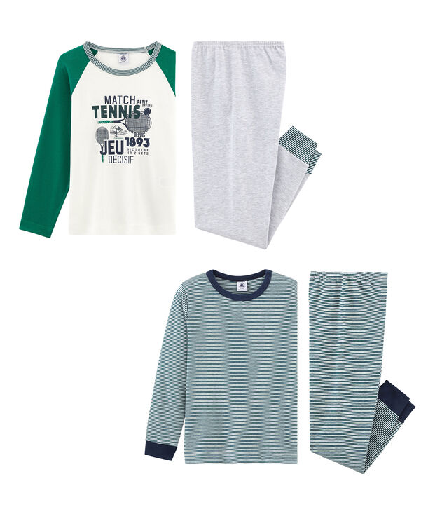 Lote de 2 pijamas para ni&ntilde;o peque&ntilde;o multicolor