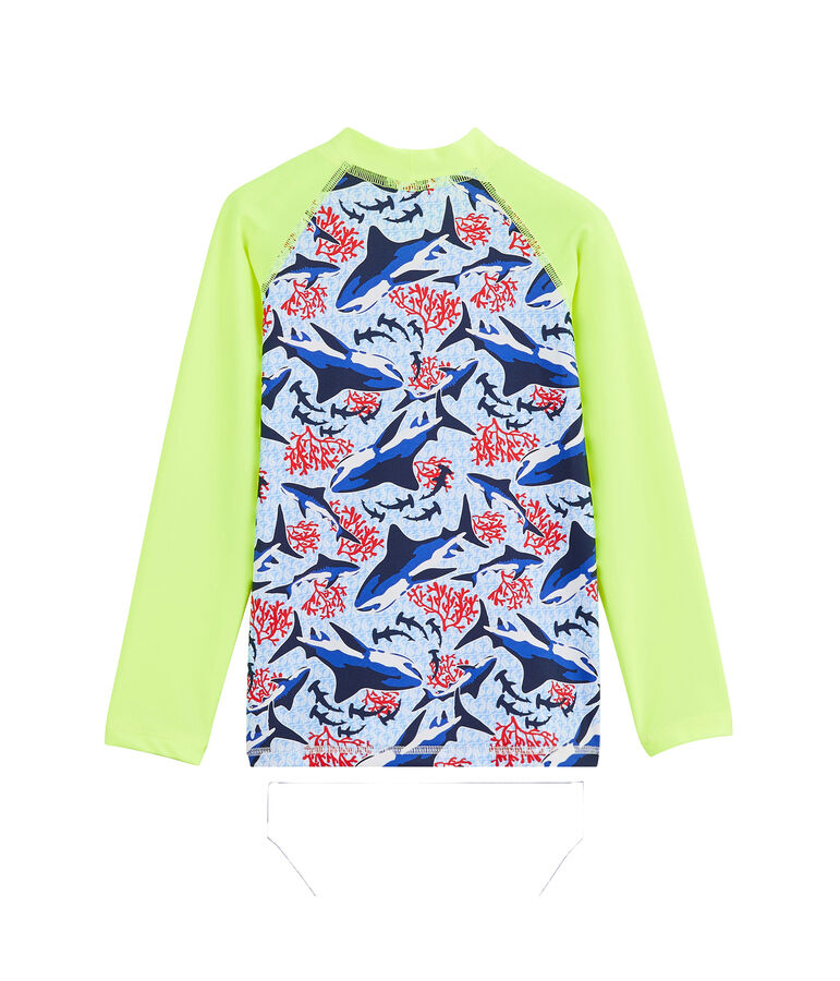 Camiseta anti-UV UPF 50+ ecorresponsable para ni&ntilde;o blanco/multicolor