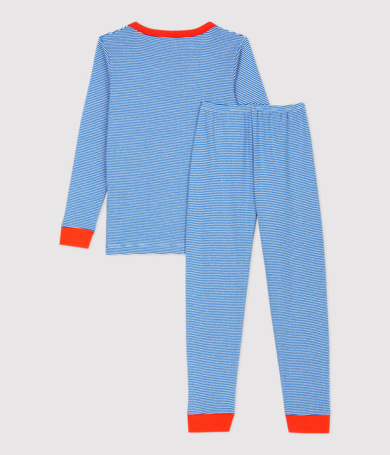 Pijama snugfit milrayas de niño azul RUISSEAU/blanco MARSHMALLOW