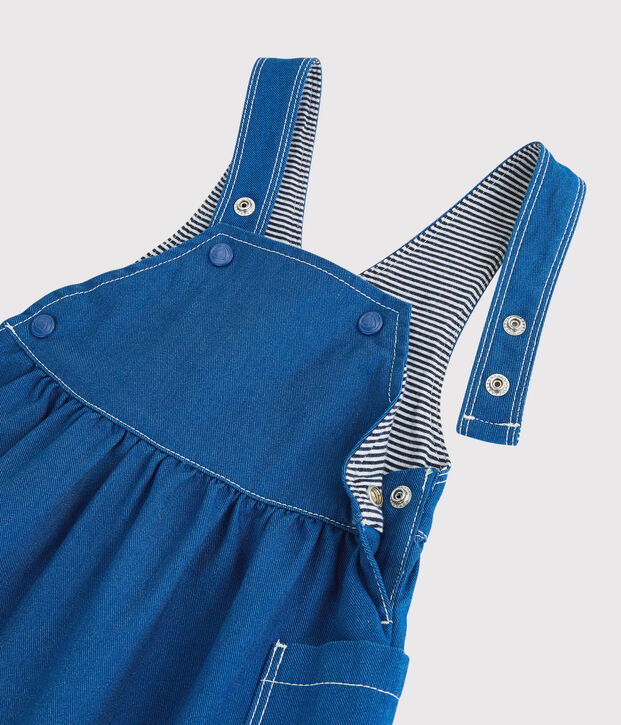 Vestido de algod&oacute;n de beb&eacute;. azul