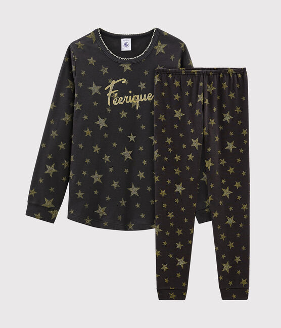 Pijama de punto para niña gris CAPECOD/amarillo OR