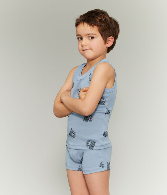 Lote de tres camisetas de tirantes de algodón ecológico para niño variante 1