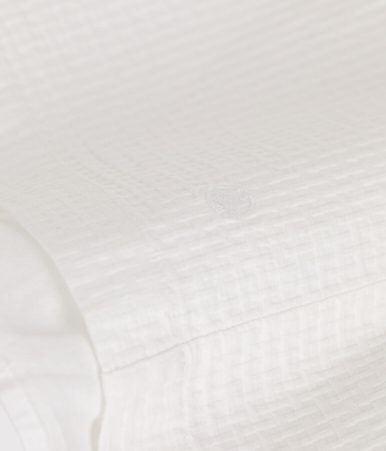 Vestido sin mangas de algod&oacute;n moderno para ni&ntilde;a blanco