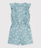 Mono infantil sin mangas de algodón con flores azul PAUL/blanco MARSHMALLOW