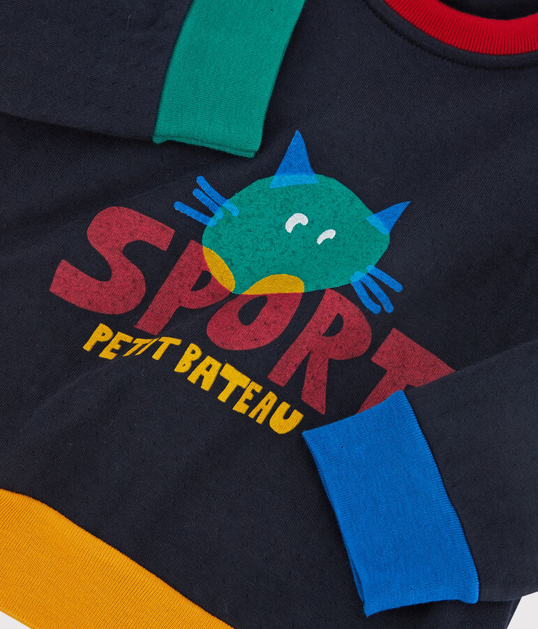 Sudadera de mulet&oacute;n de beb&eacute;. azul SMOKING