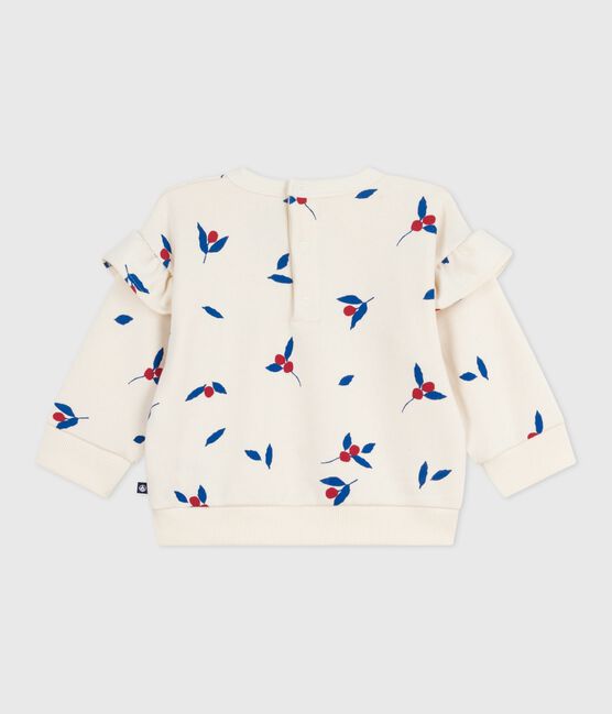 Sudadera de algodón con estampado de frutos y volantes para bebé MILK/ MULTICO