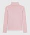 Camiseta de cuello alto Icónica de algodón para mujer rosa JOLI
