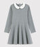Vestido de manga larga infantil para niña gris SUBWAY CHINE