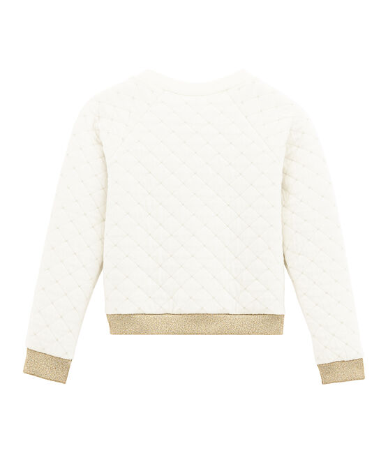 Sudadera para niña blanco MARSHMALLOW/amarillo DORE