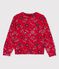 Sudadera de muletón de niña rojo TERKUIT/blanco MULTICO