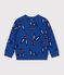 Sudadera infantil de algod&oacute;n con estampado de animal azul/multicolor