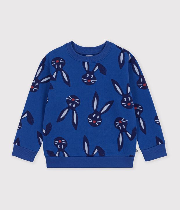 Sudadera infantil de algod&oacute;n con estampado de animal azul/multicolor