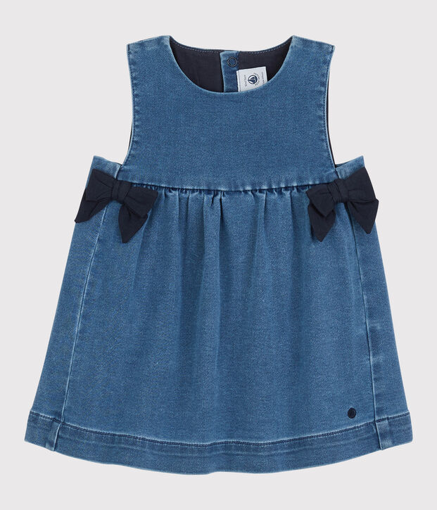 Vestido vaquero de beb&eacute;. azul