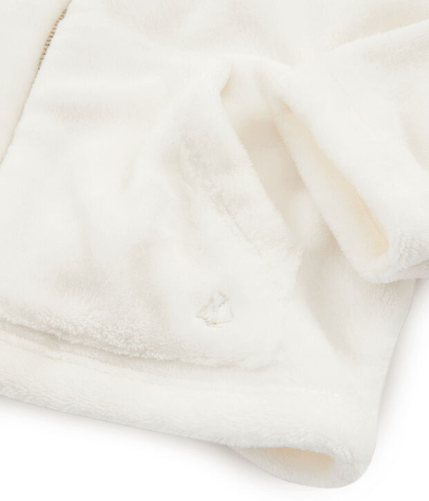 Sudadera polar de borreguillo para ni&ntilde;a blanco