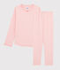 Pijama de punto de mil rayas para niña.
