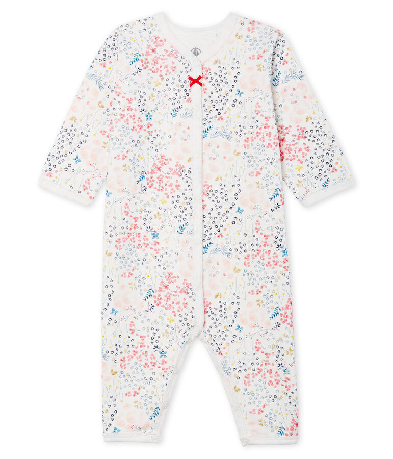 Pijama de beb&eacute; sin pies en t&uacute;bico para ni&ntilde;a blanco MARSHMALLOW/ MULTICO CN