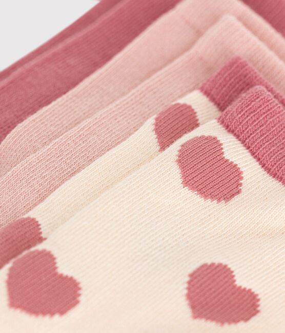 3 pares de calcetines infantiles de algodón con corazones variante 1