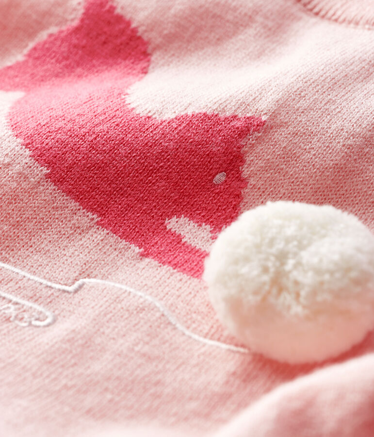 Vestido de manga larga para beb&eacute; ni&ntilde;a rosa