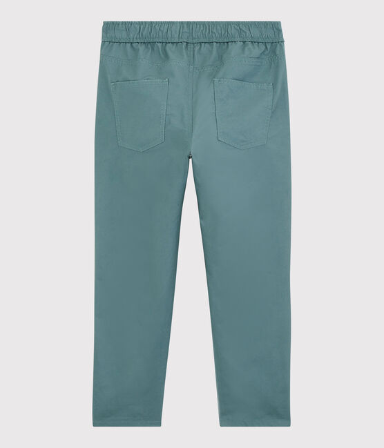 Pantalón de corte normal de sarga de algodón de niño verde BRUT
