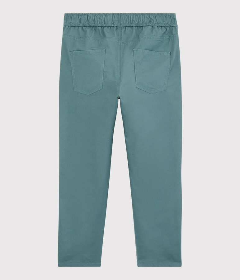 Pantal&oacute;n de corte normal de sarga de algod&oacute;n de ni&ntilde;o verde