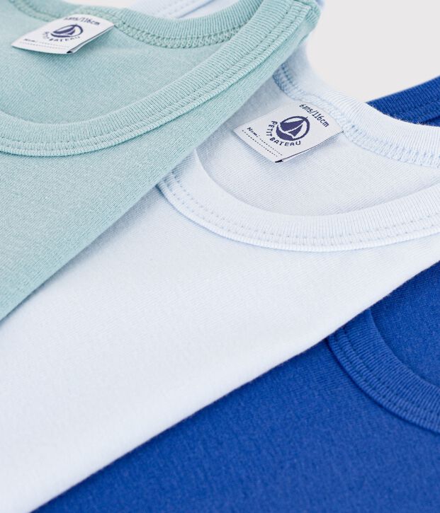 Juego de camisetas infantiles lisas de algod&oacute;n sin mangas multicolor
