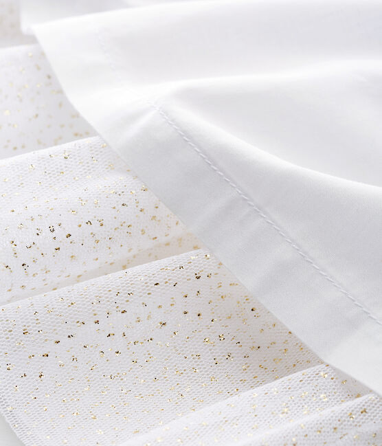 Vestido de manga corta de ceremonia para bebé niña blanco ECUME